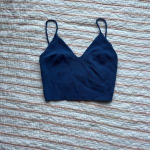 Blue Shein cropped top (small)
